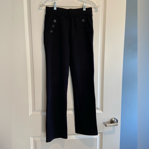 BETABRAND black six button petite pull on pants - Picture 1 of 10